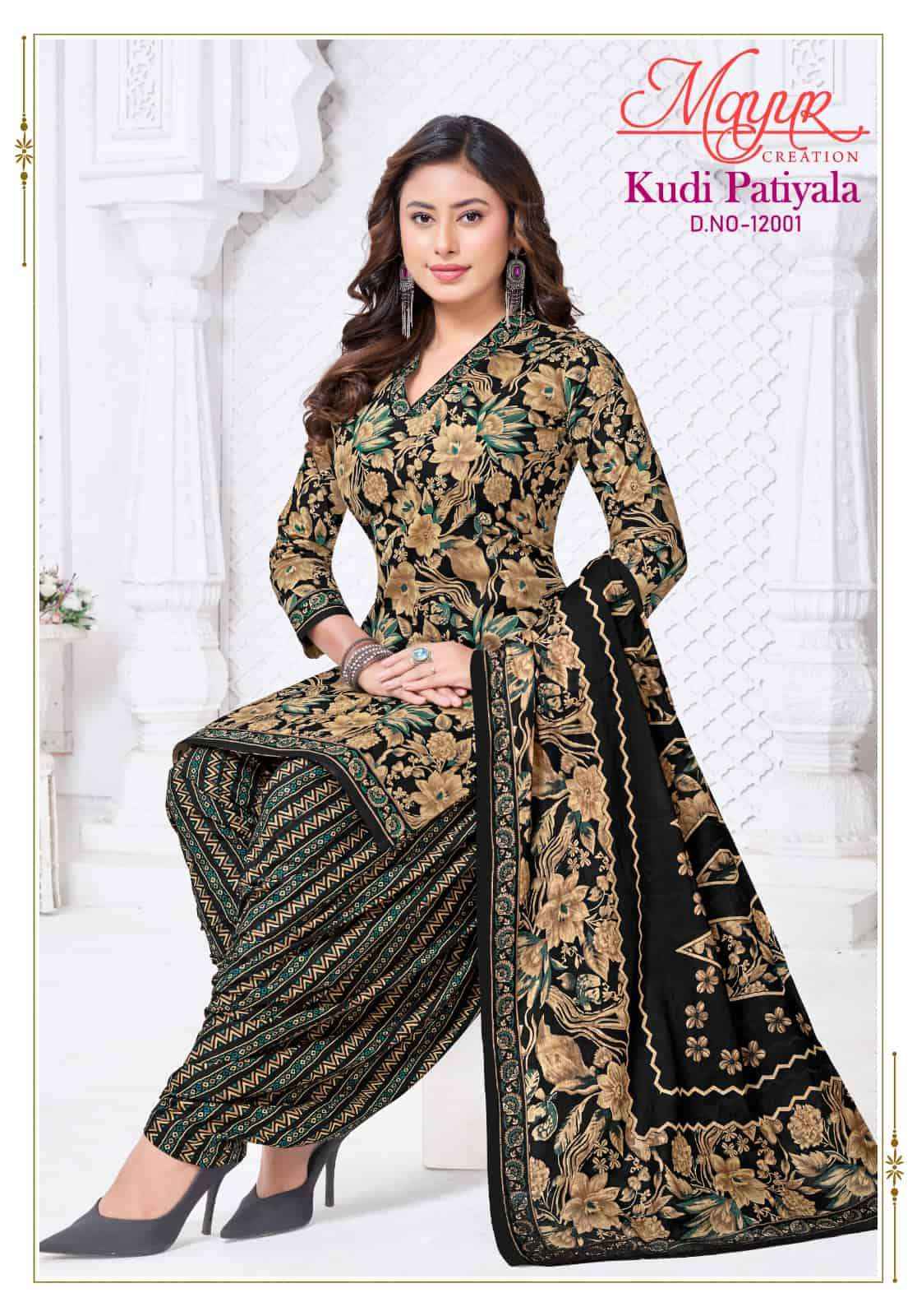 Mayur Kudi Patiyala Vol 12 Readymade Cotton Patiyala Suit _Buy Surat Textile Market ( 10Pcs Catalogue )