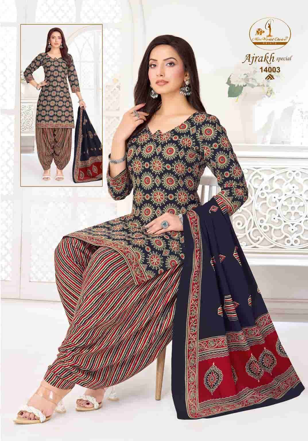 Miss World Choice Ajrakh Special Vol 14 Readymade Cotton Dress _ Surat Wholesale Market Price ( 10 Pcs Catalog )