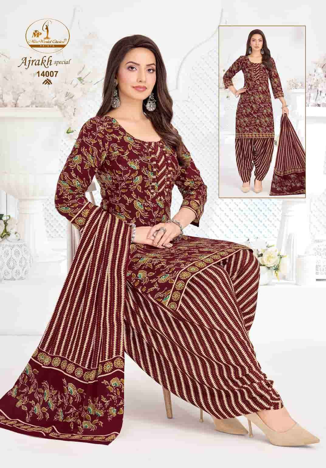 Miss World Choice Ajrakh Special Vol 14 Readymade Cotton Dress _ Surat Wholesale Market Price ( 10 Pcs Catalog )