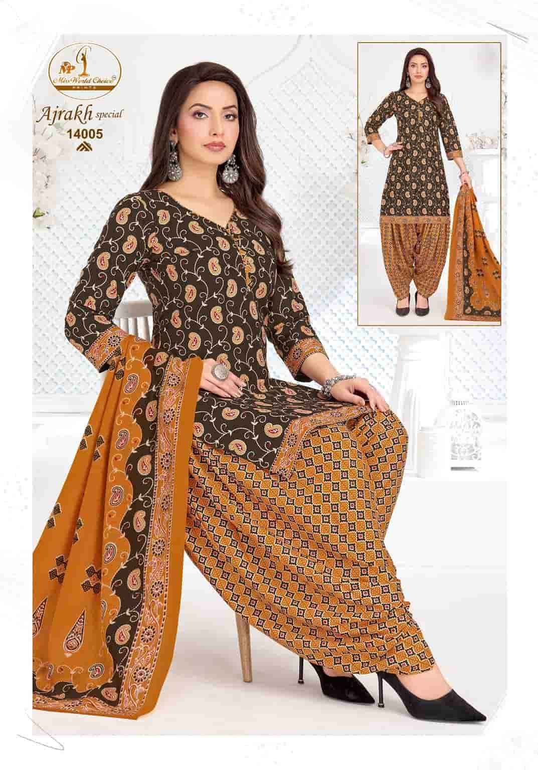 Miss World Choice Ajrakh Special Vol 14 Readymade Cotton Dress _ Surat Wholesale Market Price ( 10 Pcs Catalog )