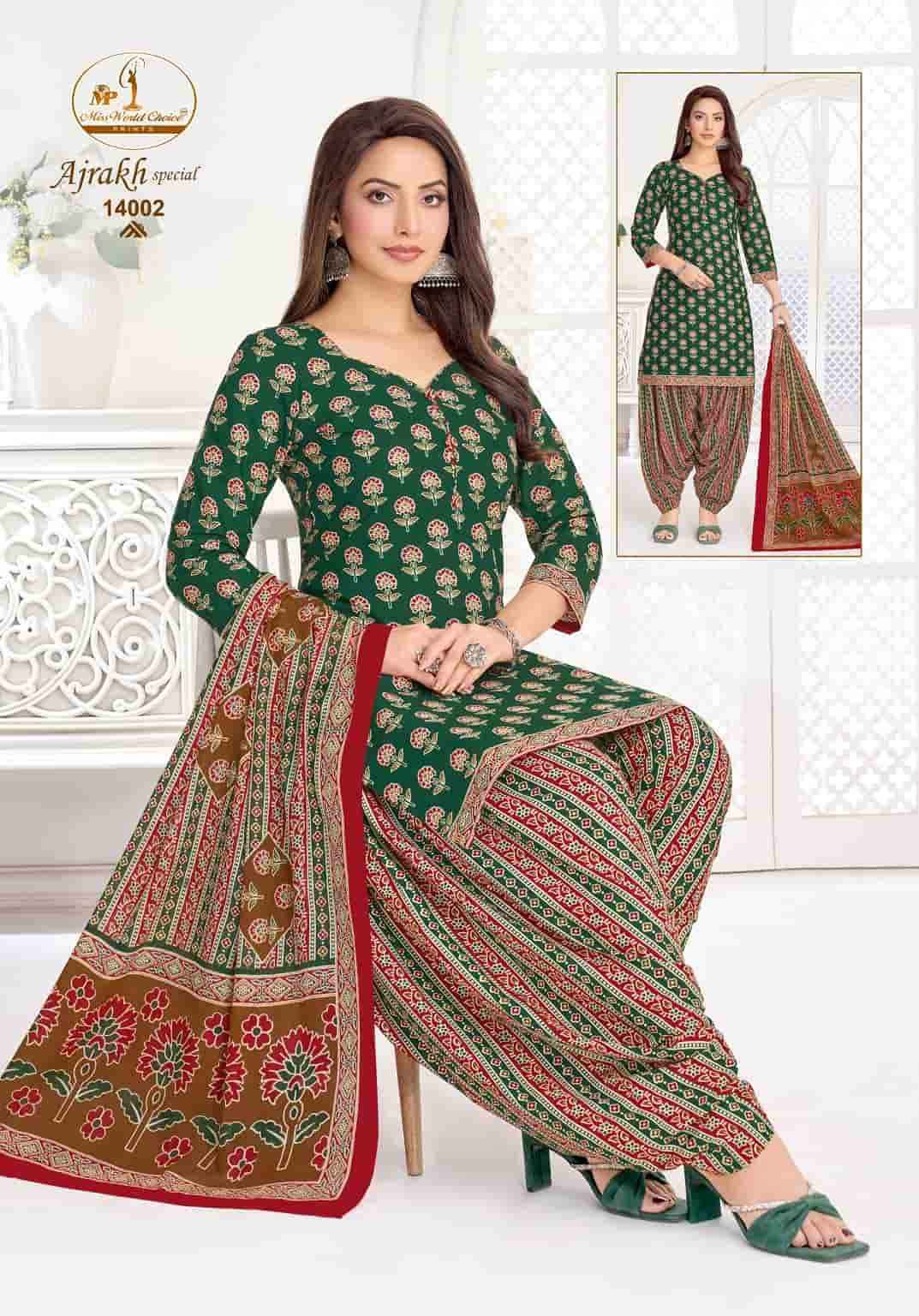 Miss World Choice Ajrakh Special Vol 14 Readymade Cotton Dress _ Surat Wholesale Market Price ( 10 Pcs Catalog )