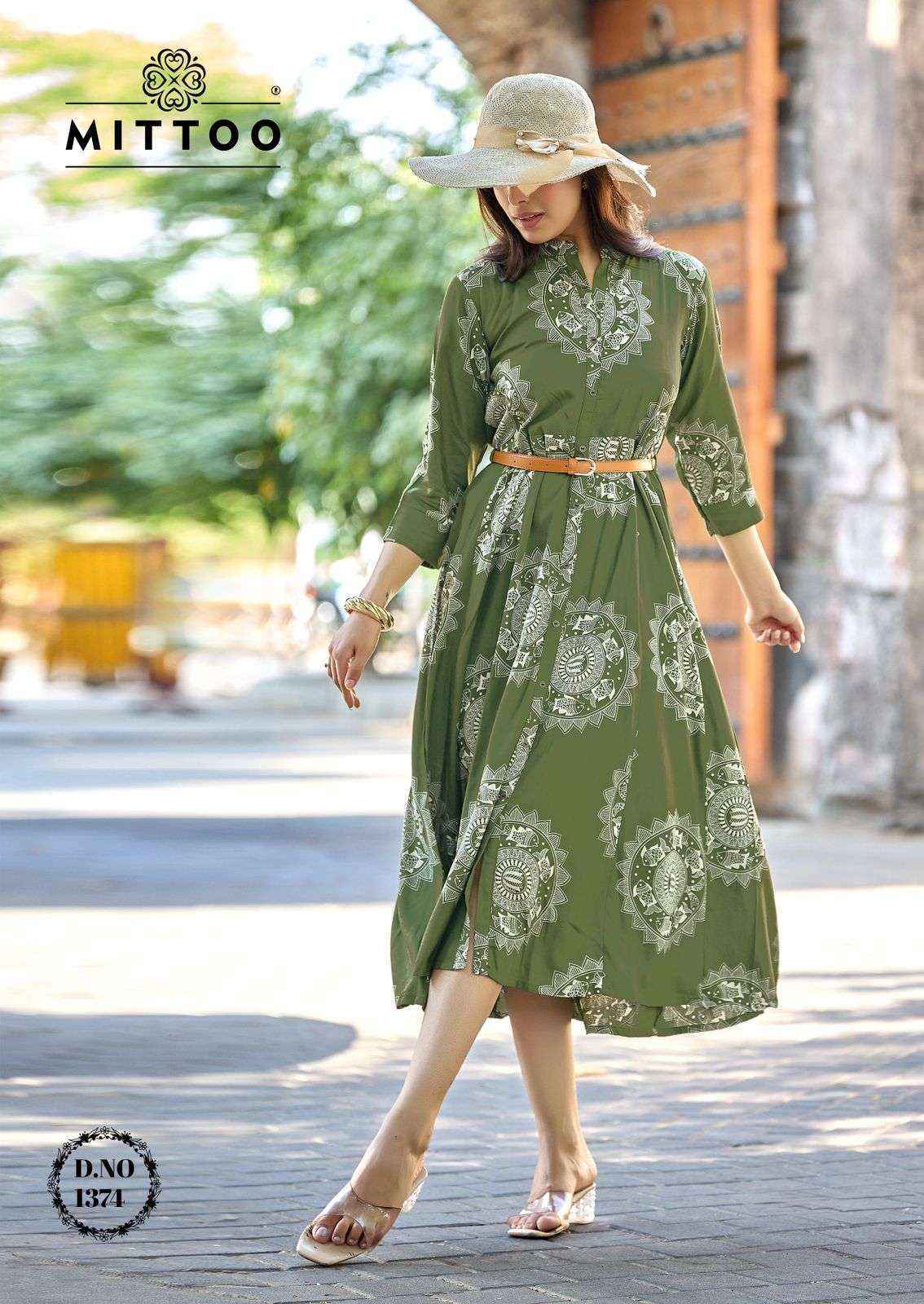 Mittoo Belt Vol 26 Rayon Kurti Set Surat Wholesale Market Rate ( 6 Pcs Catalog )