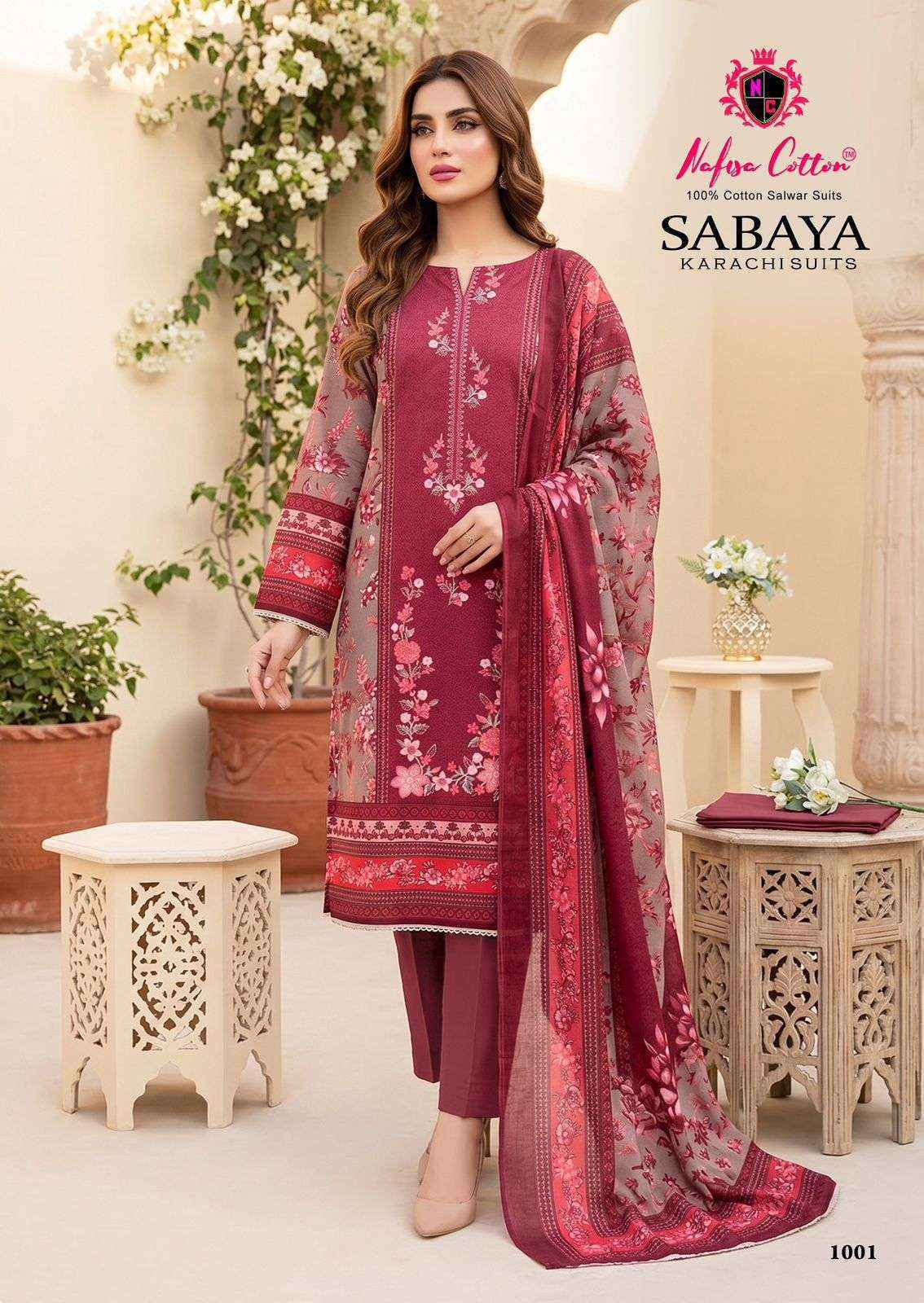 Nafisa Cotton Sabaya Cotton Dress Material _ Surat Wholesale Market Price ( 6 Pcs Catalog )