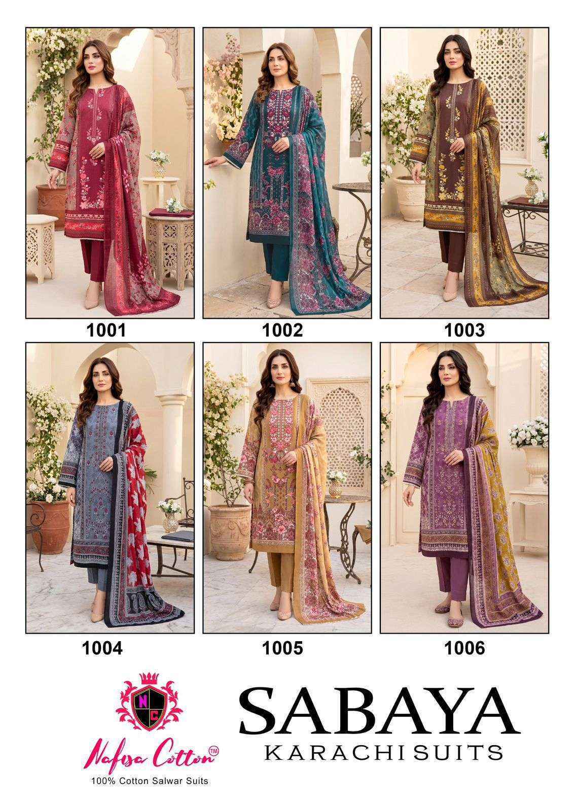 Nafisa Cotton Sabaya Cotton Dress Material _ Surat Wholesale Market Price ( 6 Pcs Catalog )