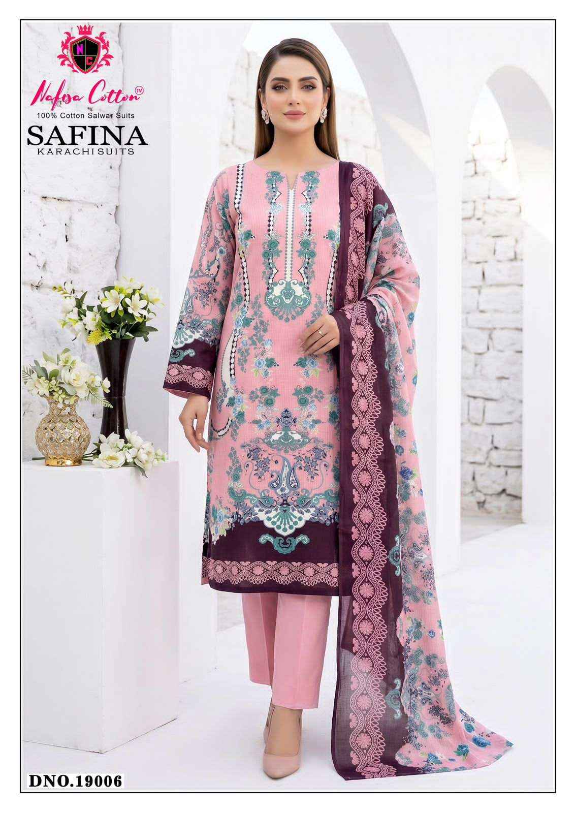 Nafisa Cotton Safina Vol 19 Karachi Cotton Suit New Catalogue ( 6 Pcs Catalogue )