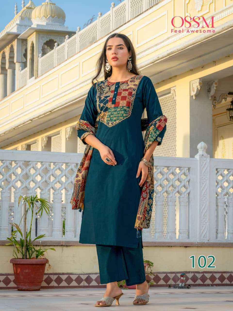Ossm Mahek Vol 2 Cotton Kurti Combo Set _ Surat Wholesale Shop ( 6 Pcs Catalog )