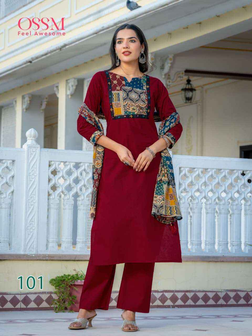 Ossm Mahek Vol 2 Cotton Kurti Combo Set _ Surat Wholesale Shop ( 6 Pcs Catalog )