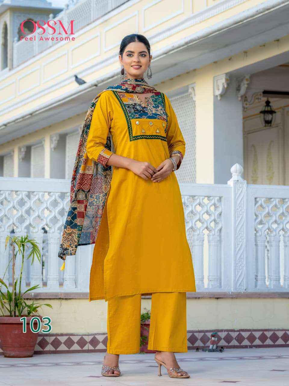 Ossm Mahek Vol 2 Cotton Kurti Combo Set _ Surat Wholesale Shop ( 6 Pcs Catalog )