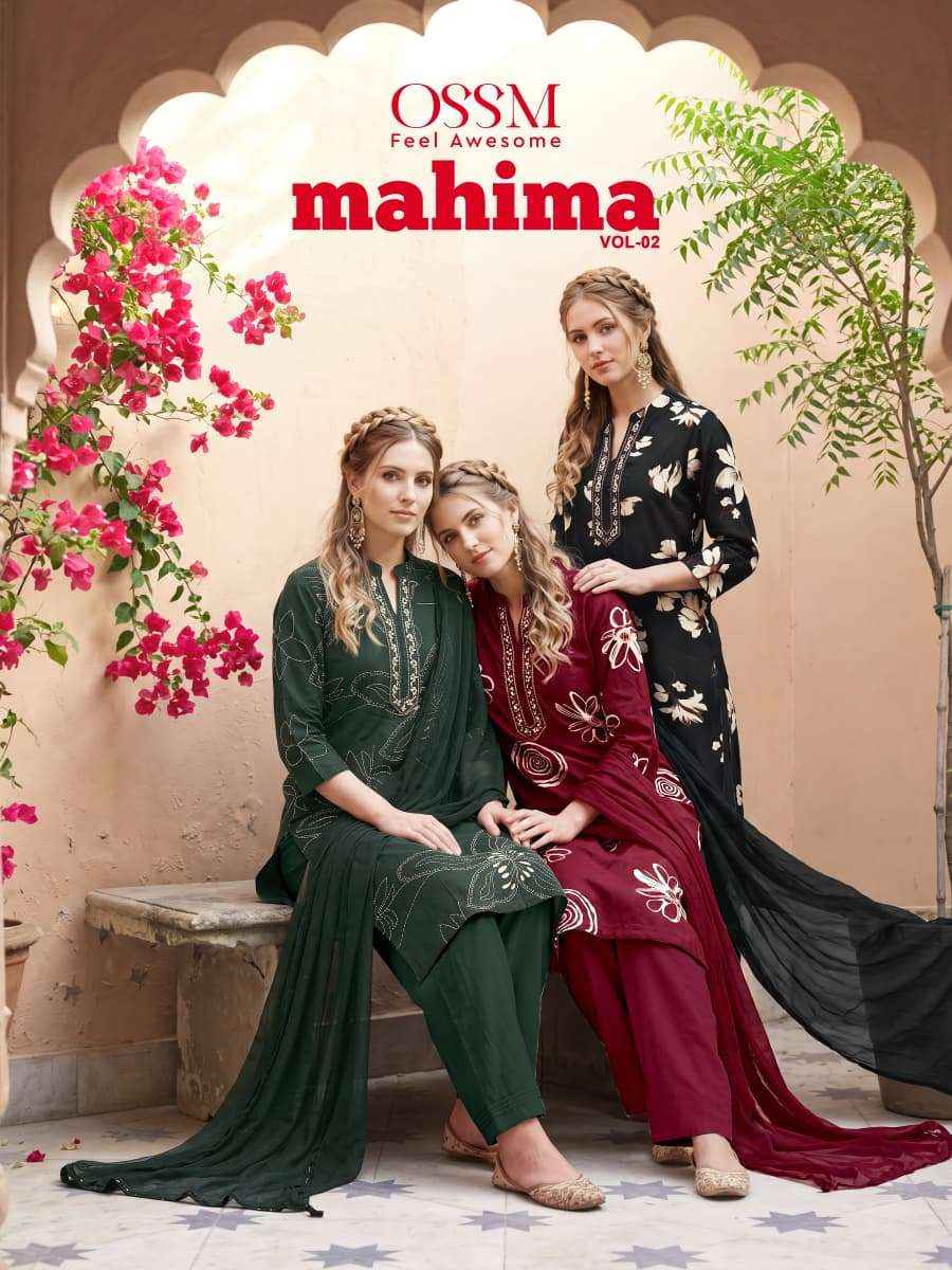 Ossm Mahima Vol 2 Readymade Fancy 3 Piece Set Catalog Dealers 