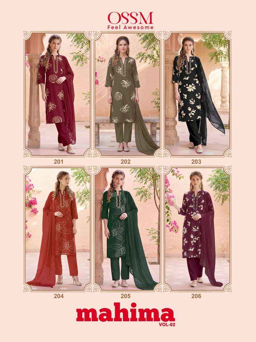 Ossm Mahima Vol 2 Readymade Fancy 3 Piece Set Catalog Dealers 