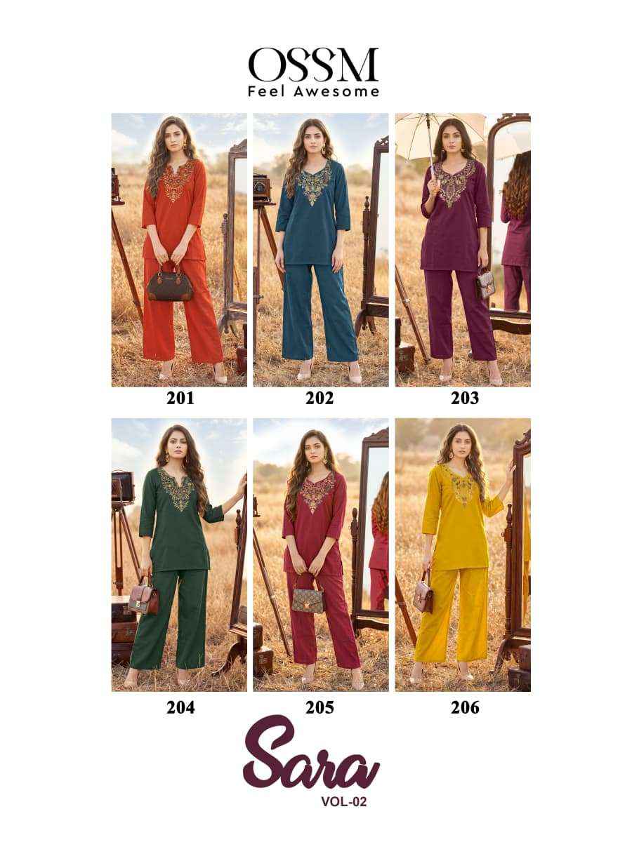 Ossm Sara Vol 2 Premium Wear Cotton Cord Set _ Surat Wholesale Market Price ( 6 Pcs Catalog )