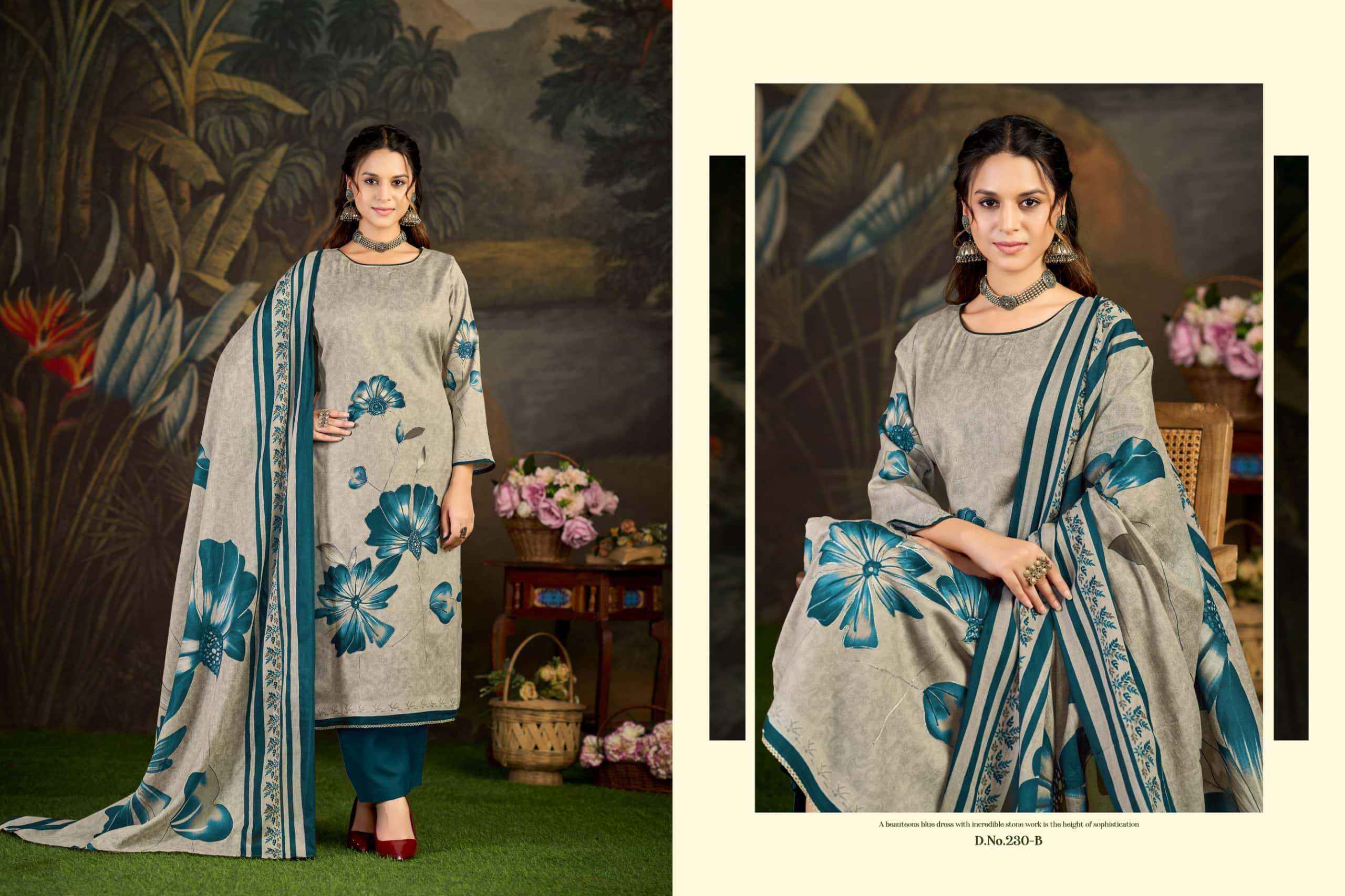 Radhika Azara Kayka 230 Designer Print Fancy Cotton Suit _ Surat Wholesale Market Price ( 4 Pcs Catalog )