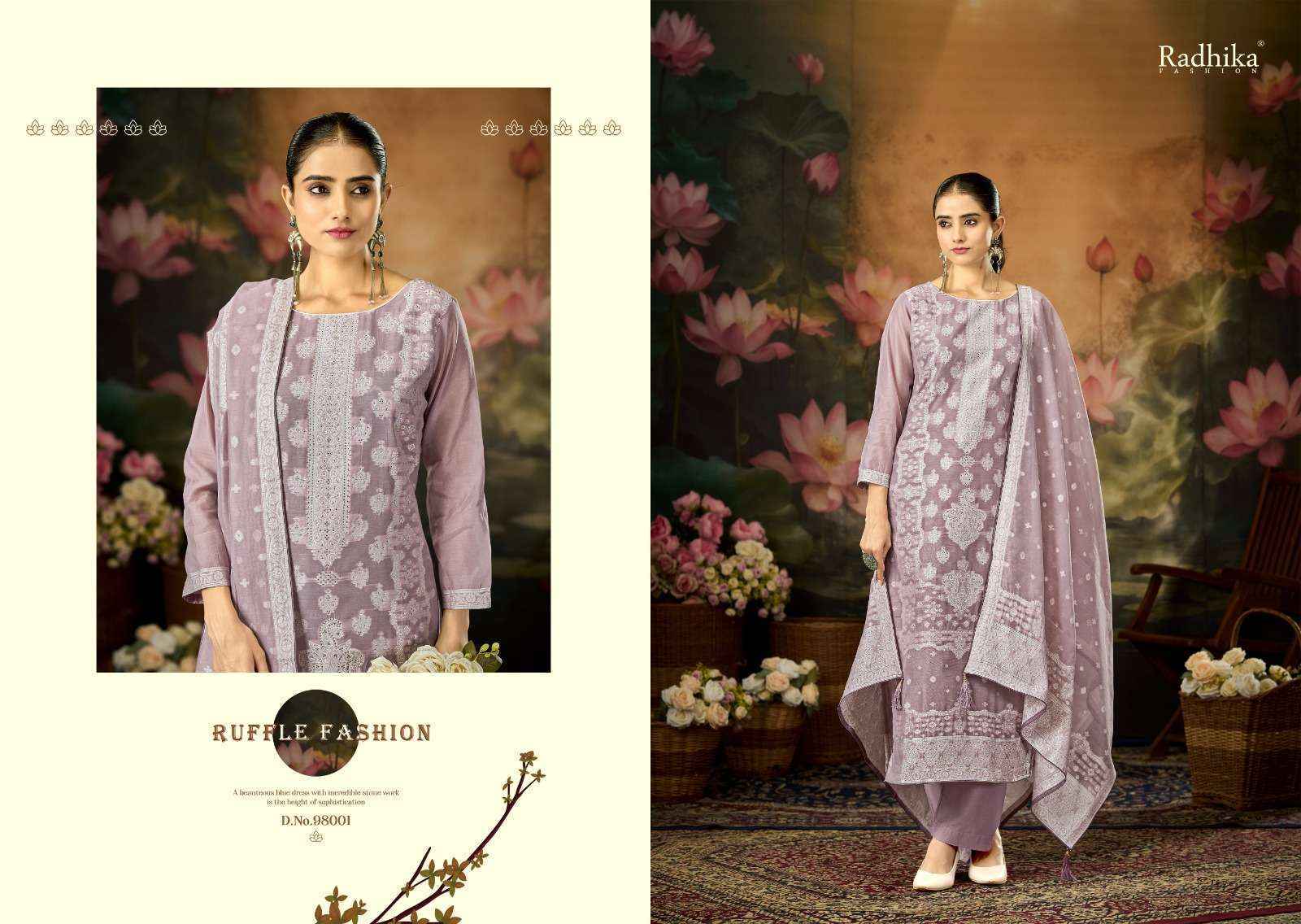 Radhika Fashion Azara Banarashi Adah Vol 12 Cotton Salwar Kameez _ Wholesale Textile Market ( 6 Pcs Catalog )