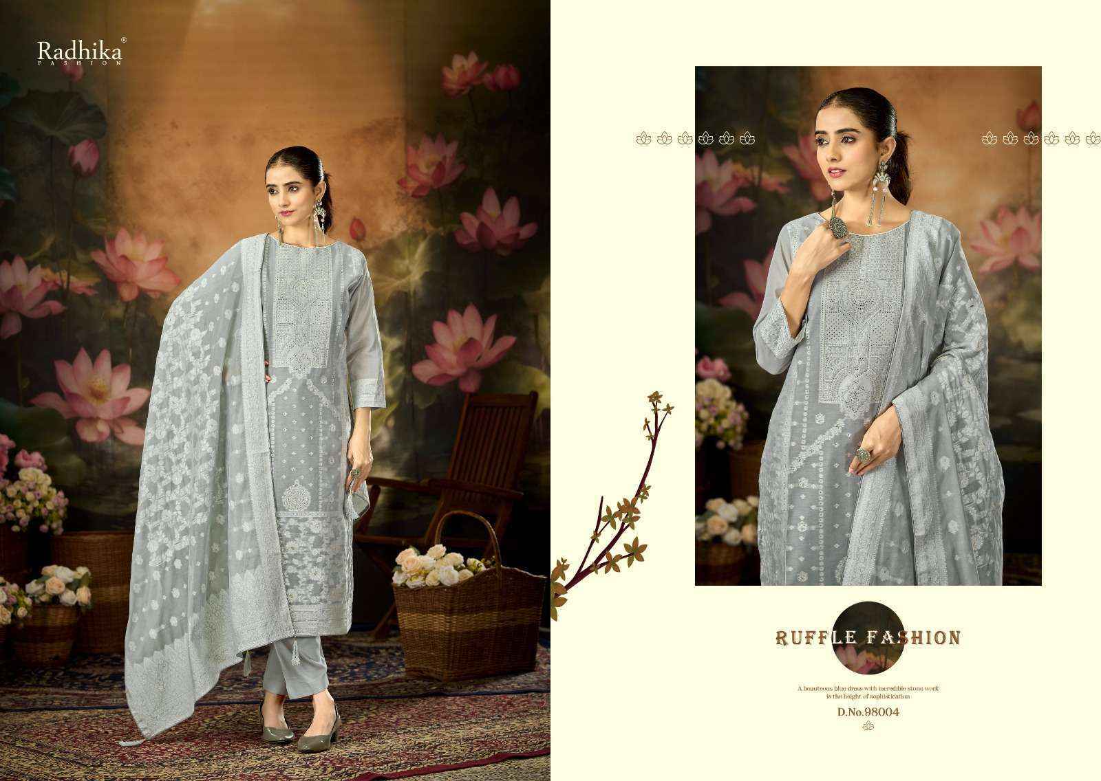 Radhika Fashion Azara Banarashi Adah Vol 12 Cotton Salwar Kameez _ Wholesale Textile Market ( 6 Pcs Catalog )