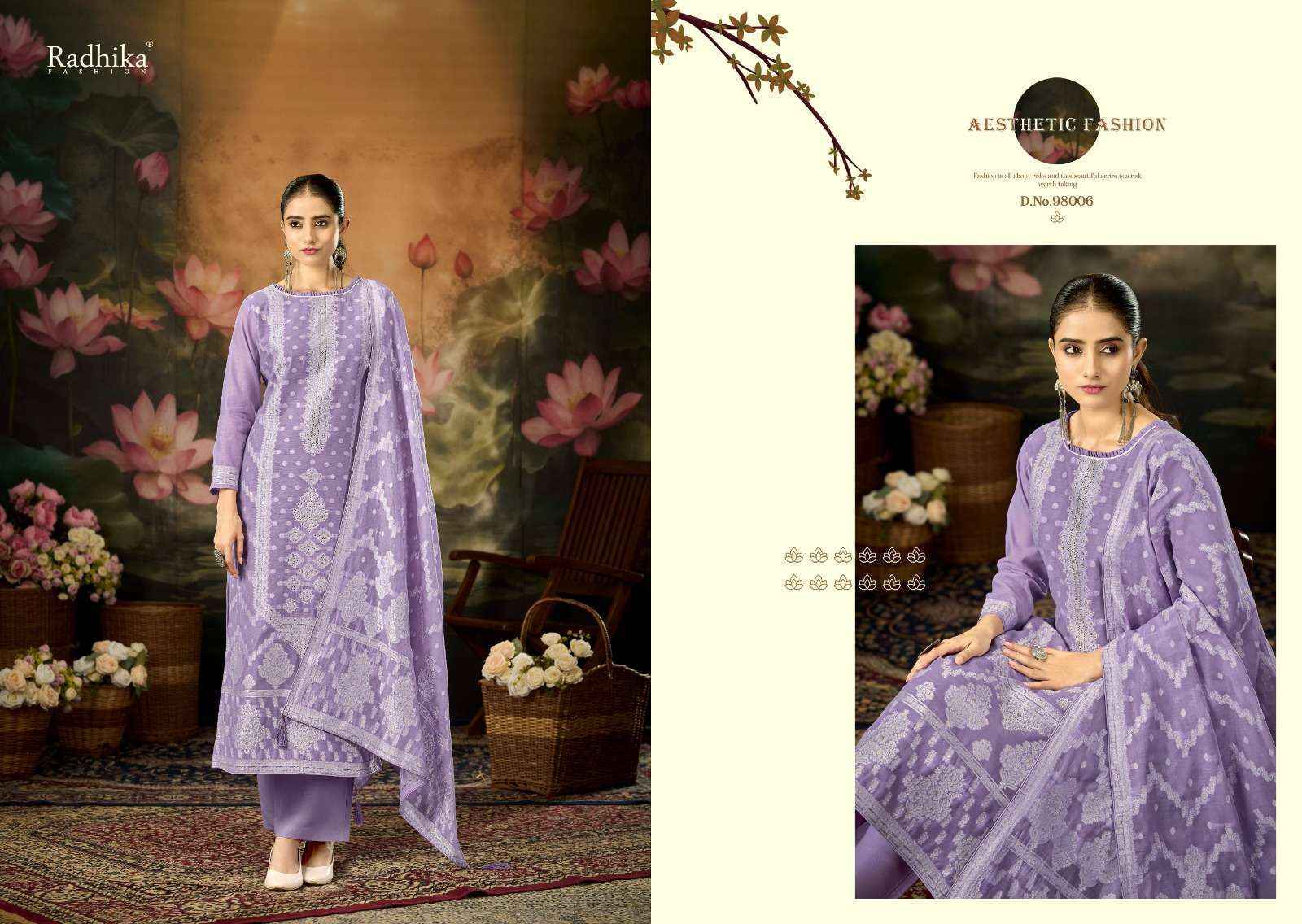Radhika Fashion Azara Banarashi Adah Vol 12 Cotton Salwar Kameez _ Wholesale Textile Market ( 6 Pcs Catalog )