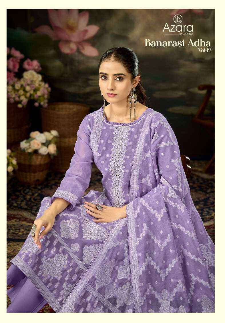 Radhika Fashion Azara Banarashi Adah Vol 12 Cotton Salwar Kameez _ Wholesale Textile Market ( 6 Pcs Catalog )