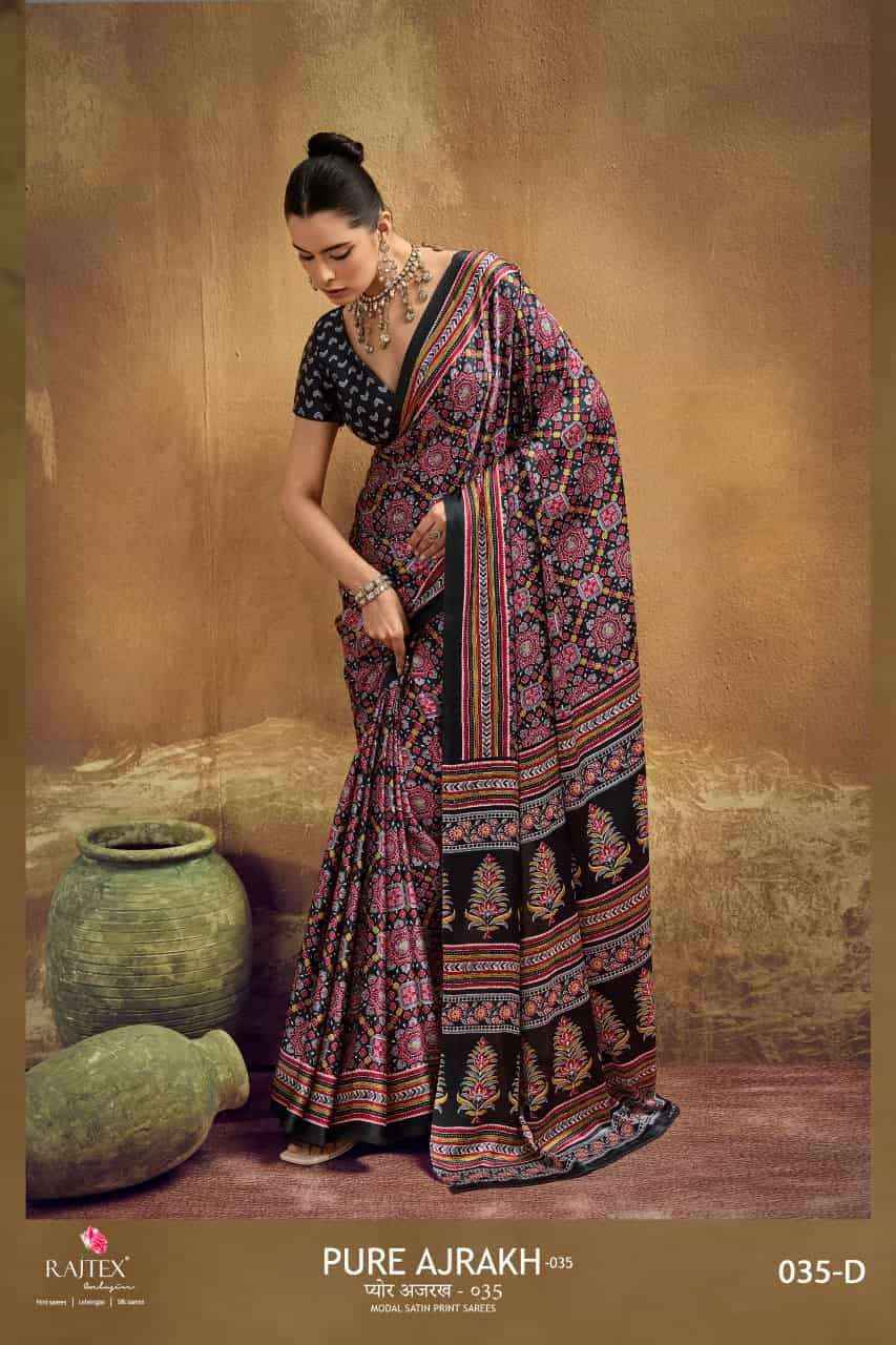 Rajtex Pure Ajrakh Vol 35 Modal Saree _ Wholesale Texteli Market Rate ( 6 Pcs catalog )