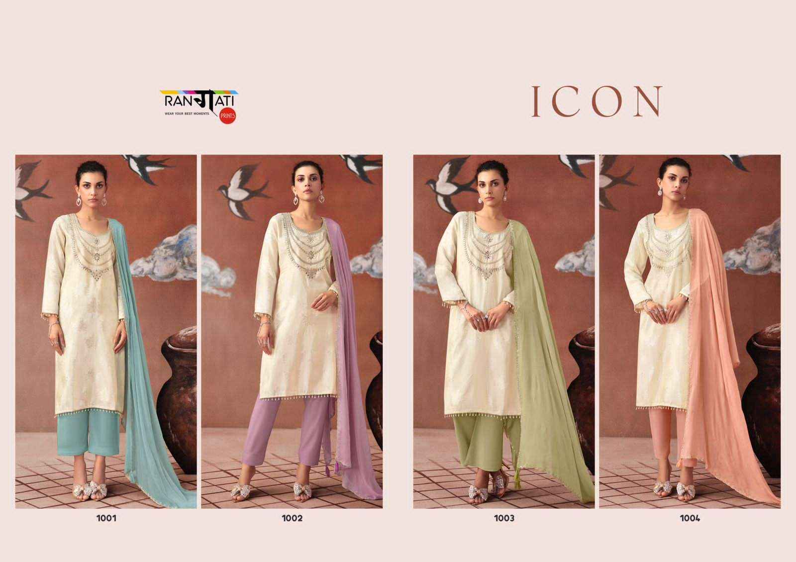 Rangati Prints Icon Partywear Style Exclusive Salwar Kameez _ Clothes Wholesale Website ( 4 Pcs Catalog )