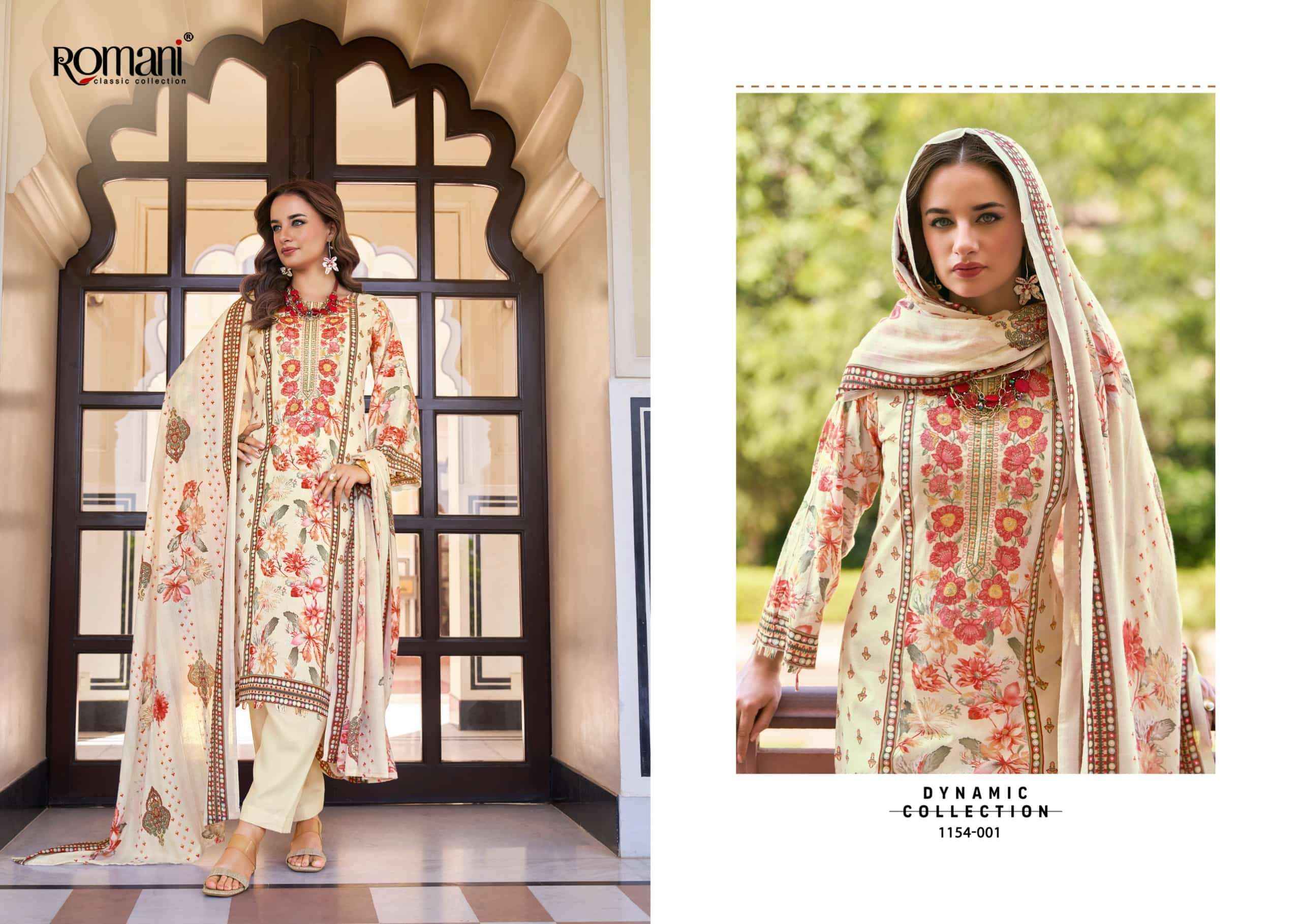Romani Aarzu Vol 34 Unstitch Cotton Ladies Suit _ Surat Wholesale Textile Price ( 8 Pcs catalog )