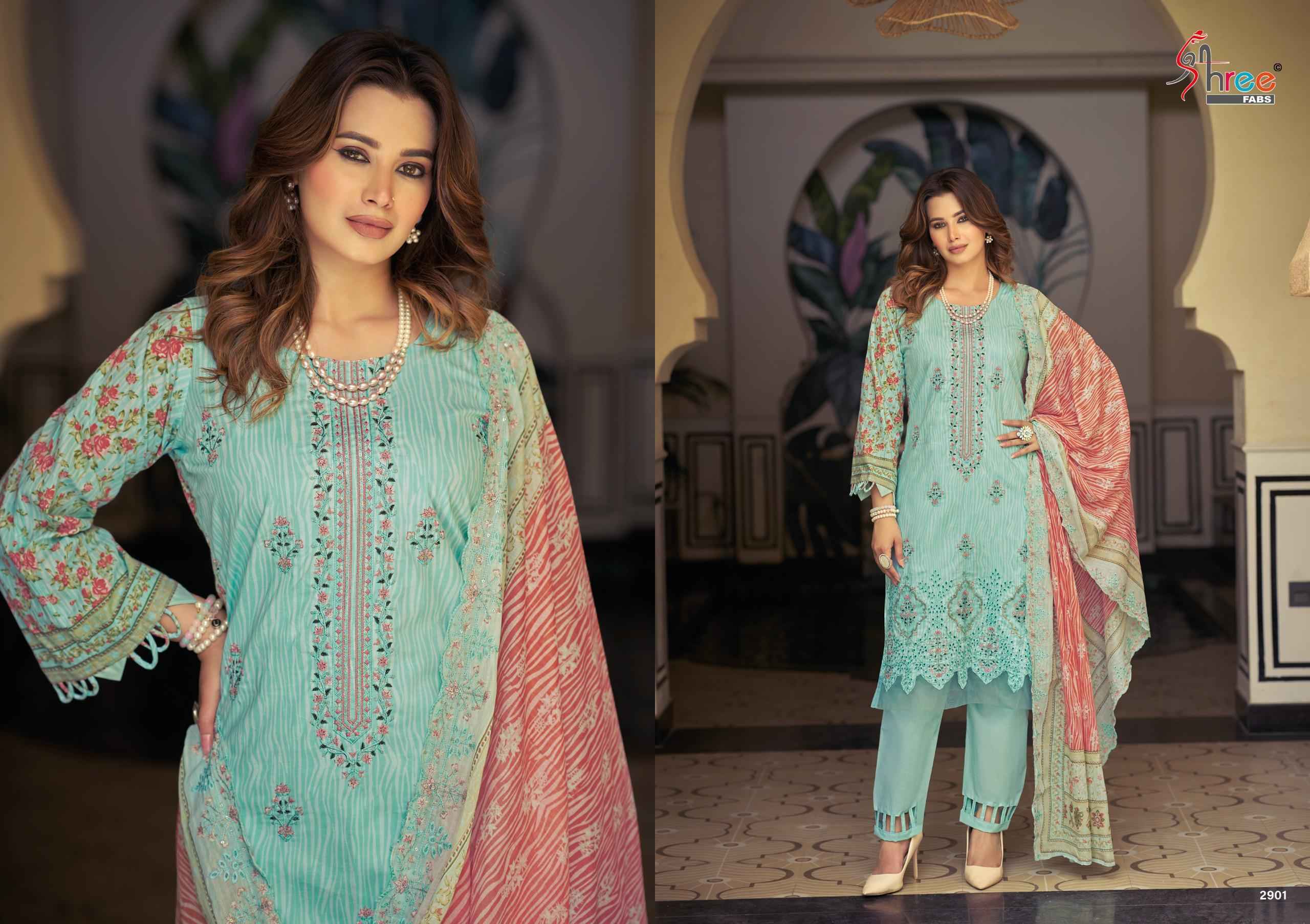 Shree Fabs Bin Saeed Lawn Collection Vol 29 Cotton Salwar Kameez _ Clothes Wholesale Website ( 6 Pcs Catalog )
