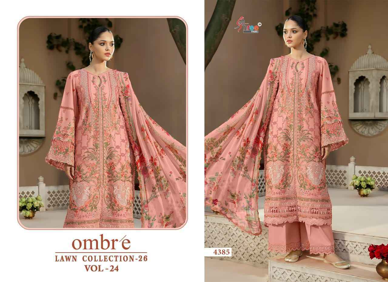 Shree Fabs Ombre Lawn Collection 26 Vol 24 Cotton Salwar Suit _ Surat Wholesale Market Price ( 6 Pcs Catalog )