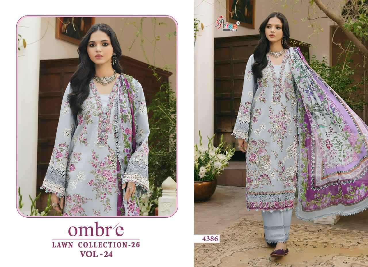 Shree Fabs Ombre Lawn Collection 26 Vol 24 Cotton Salwar Suit _ Surat Wholesale Market Price ( 6 Pcs Catalog )