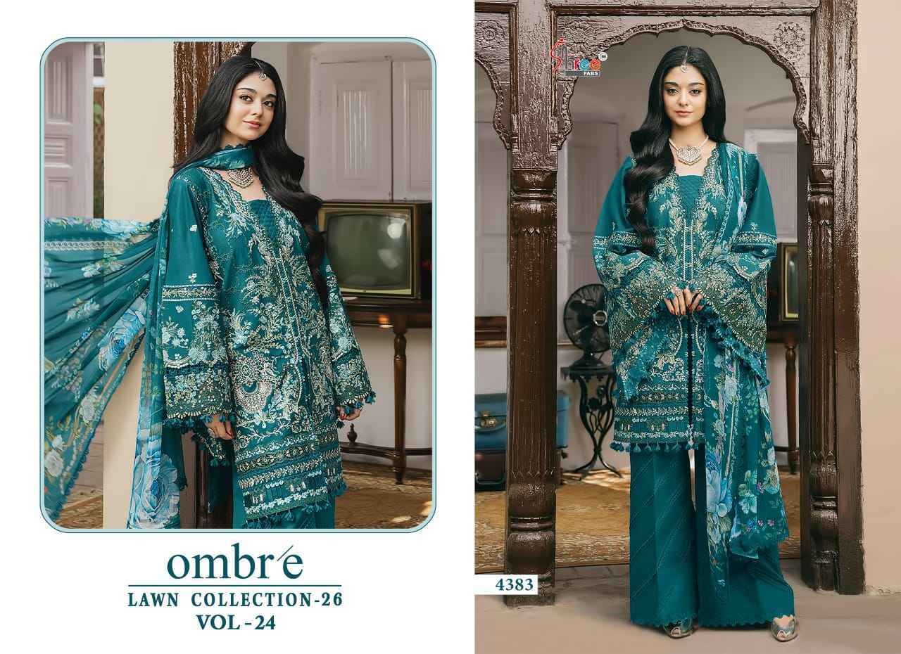 Shree Fabs Ombre Lawn Collection 26 Vol 24 Cotton Salwar Suit _ Surat Wholesale Market Price ( 6 Pcs Catalog )