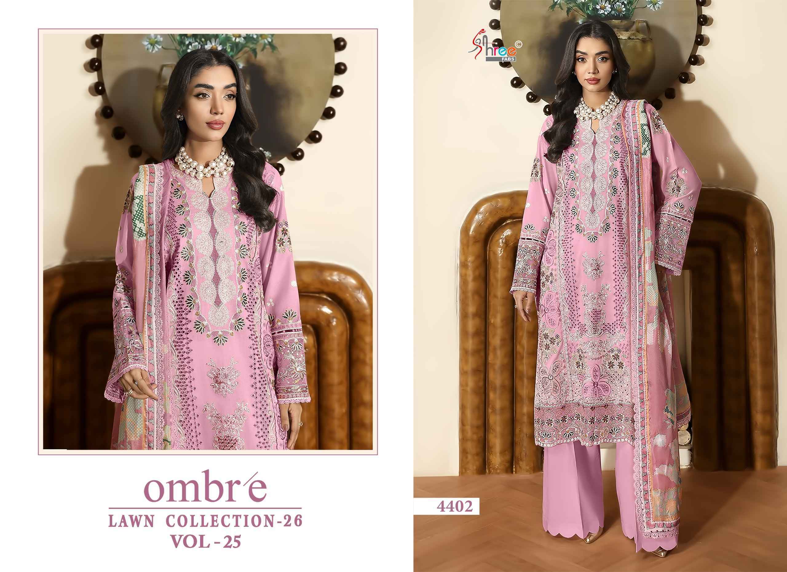 Shree Fabs Ombre Lawn Collection 26 Vol 25 Wholesale Cotton Dress Material ( 6 pcs Catalogue )