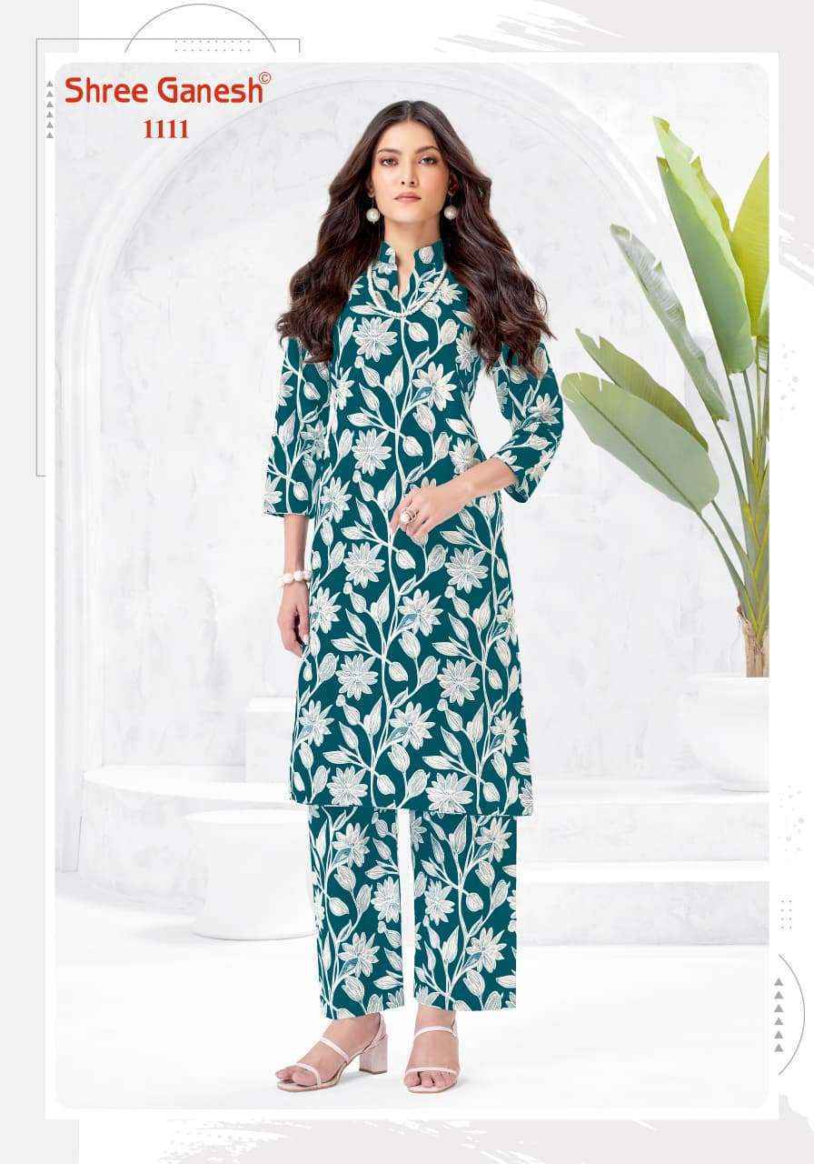 Shree Ganesh Ananya Cotton Kurti With Pant Wholesale Surat Price ( 20 Pcs Catalog )