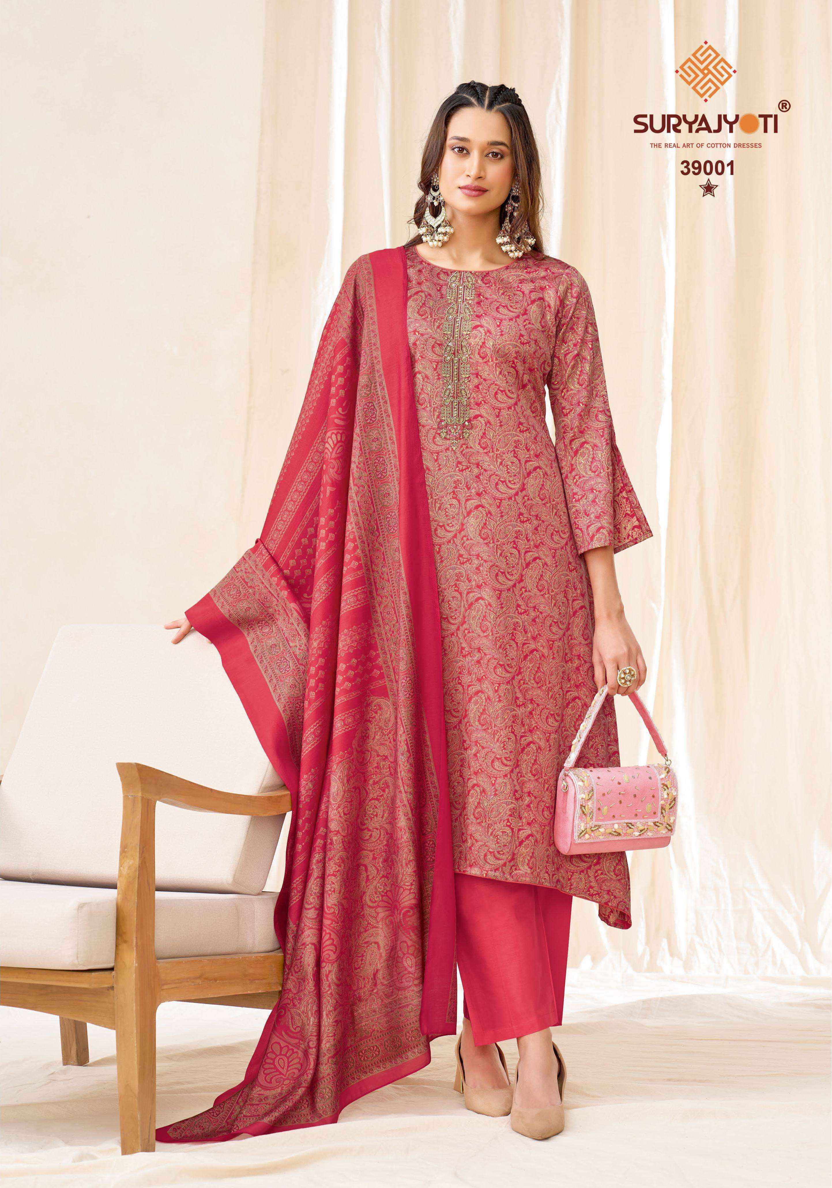Suryajyoti Kalki Vol 39 Jam Satin Dress Material Wholesale Price ( 8 Pcs Catalougue )