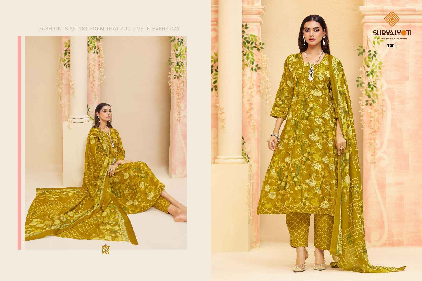 Suryajyoti Rashi Vol 7 Readymade Cotton Anarkali Wholesale Price ( 10 pcs Catalogue )