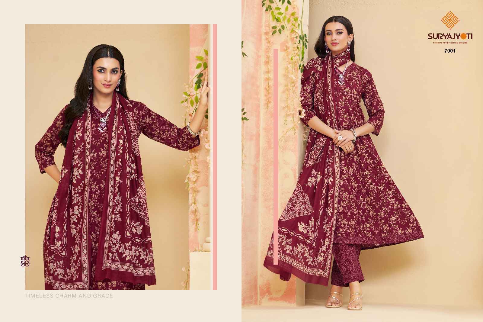 Suryajyoti Rashi Vol 7 Readymade Cotton Anarkali Wholesale Price ( 10 pcs Catalogue )