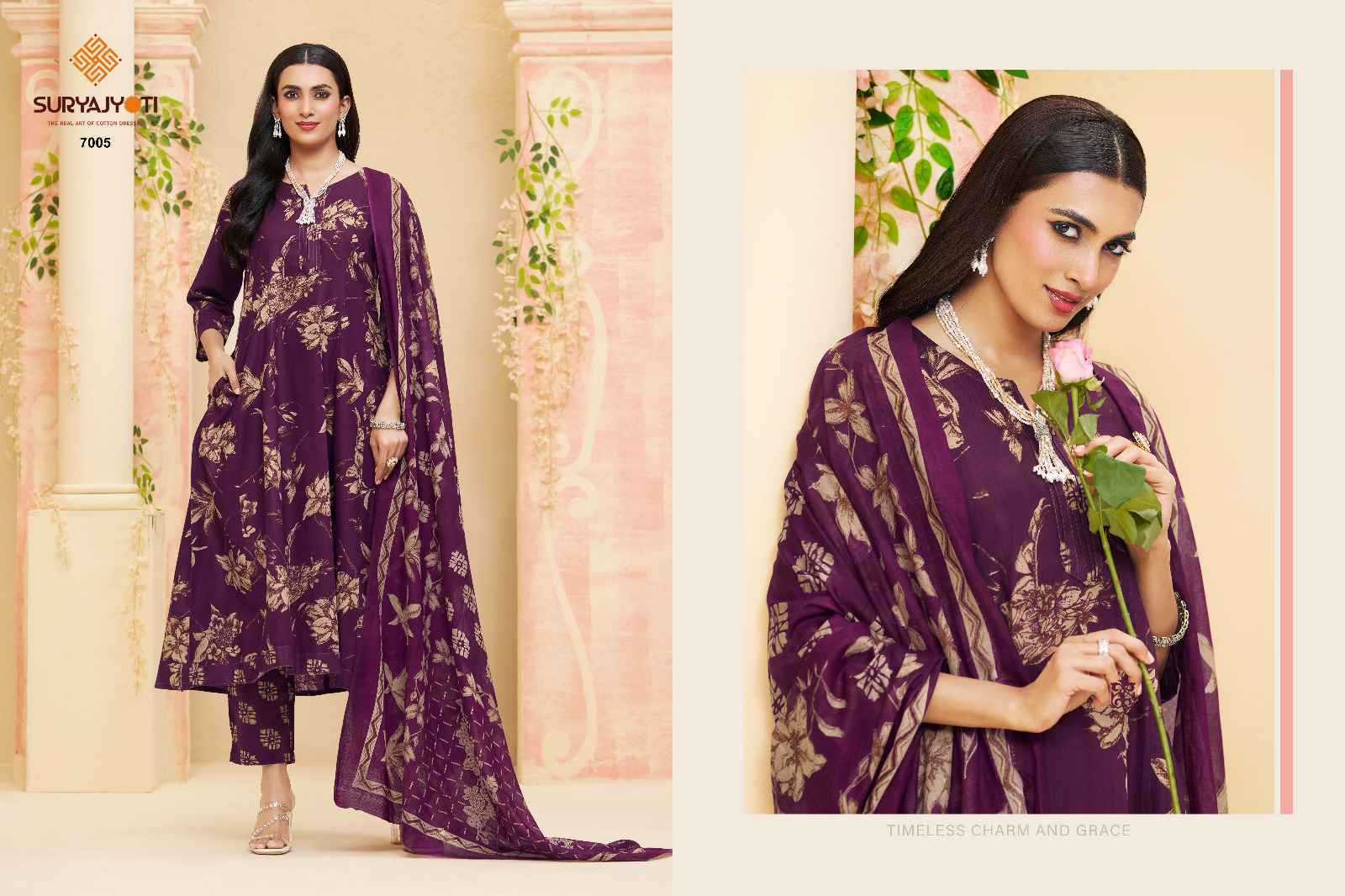 Suryajyoti Rashi Vol 7 Readymade Cotton Anarkali Wholesale Price ( 10 pcs Catalogue )
