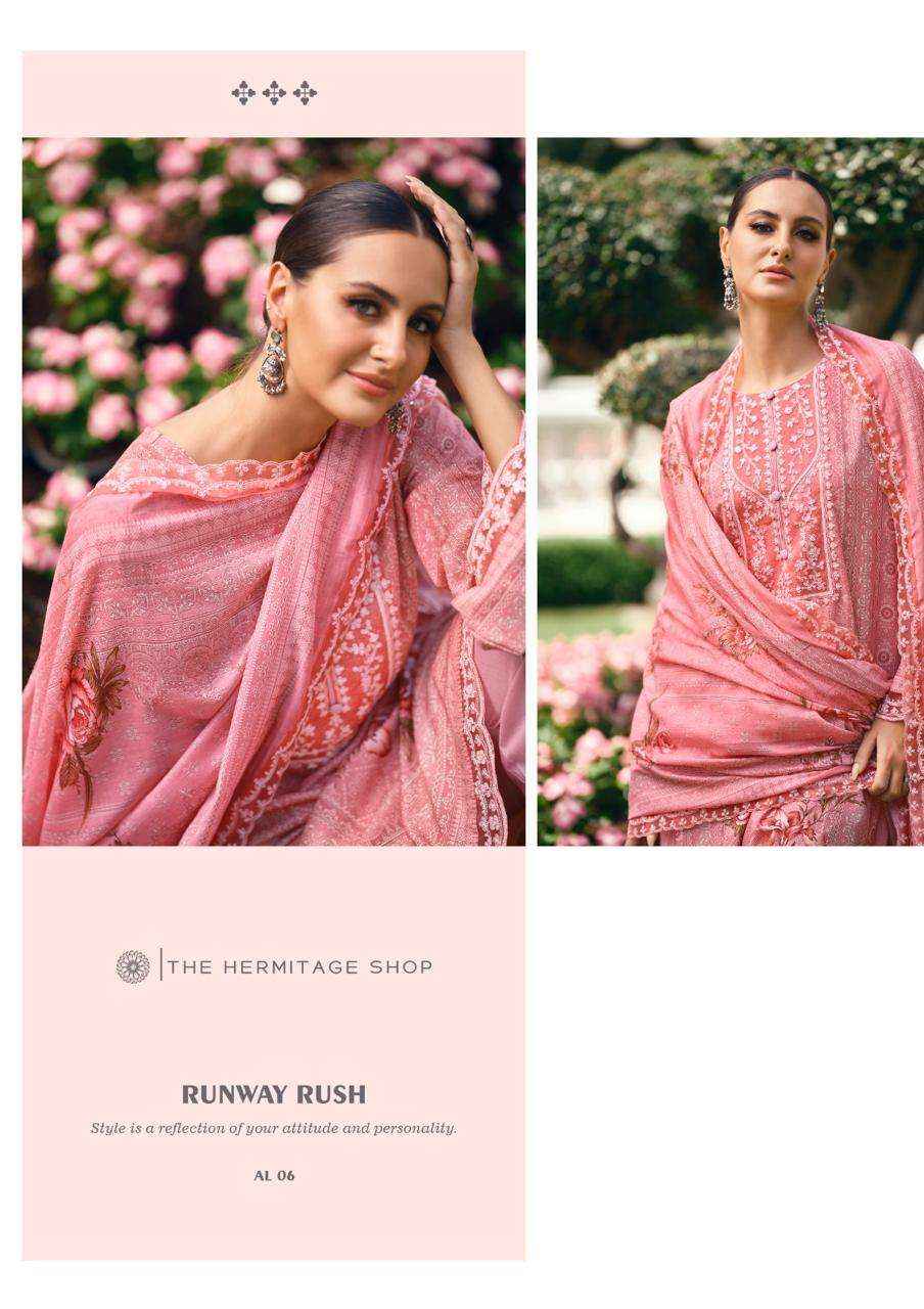 The Hermitage Shop Amahle Fancy Lawn Salwar Kameez _ Wholesale Online Shopping ( 6 Pcs Catalog )