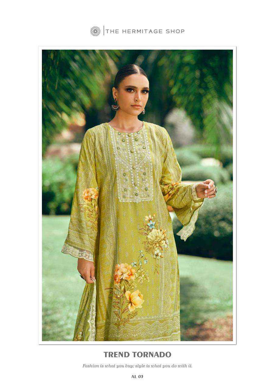 The Hermitage Shop Amahle Fancy Lawn Salwar Kameez _ Wholesale Online Shopping ( 6 Pcs Catalog )