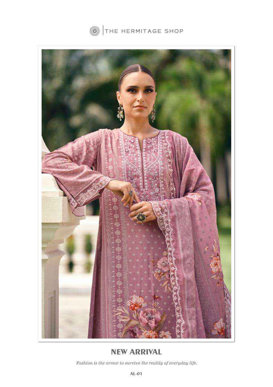 The Hermitage Shop Amahle Fancy Lawn Salwar Kameez _ Wholesale Online Shopping ( 6 Pcs Catalog )