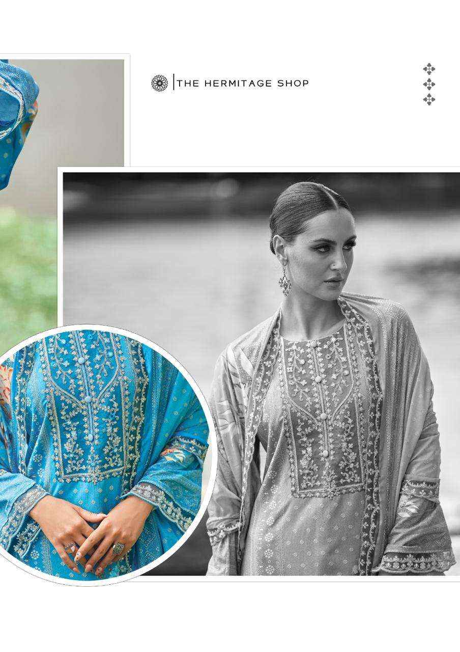 The Hermitage Shop Amahle Fancy Lawn Salwar Kameez _ Wholesale Online Shopping ( 6 Pcs Catalog )