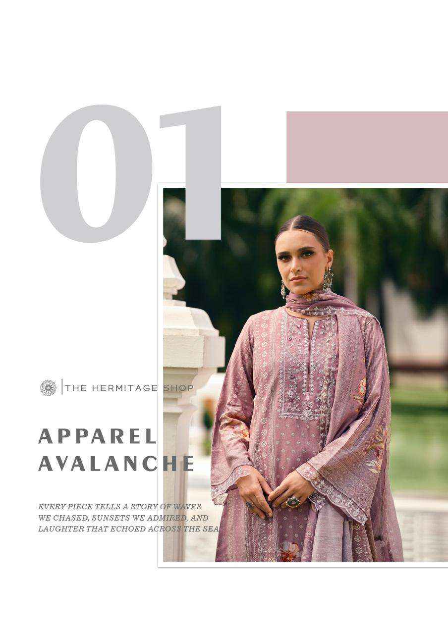 The Hermitage Shop Amahle Fancy Lawn Salwar Kameez _ Wholesale Online Shopping ( 6 Pcs Catalog )