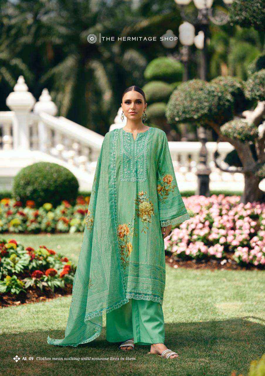 The Hermitage Shop Amahle Fancy Lawn Salwar Kameez _ Wholesale Online Shopping ( 6 Pcs Catalog )