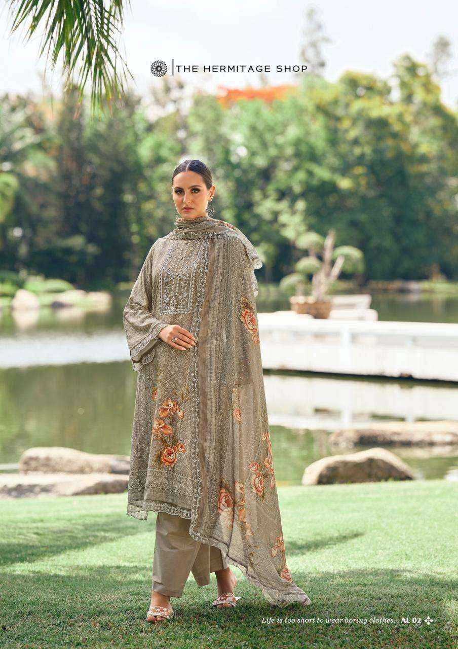 The Hermitage Shop Amahle Fancy Lawn Salwar Kameez _ Wholesale Online Shopping ( 6 Pcs Catalog )