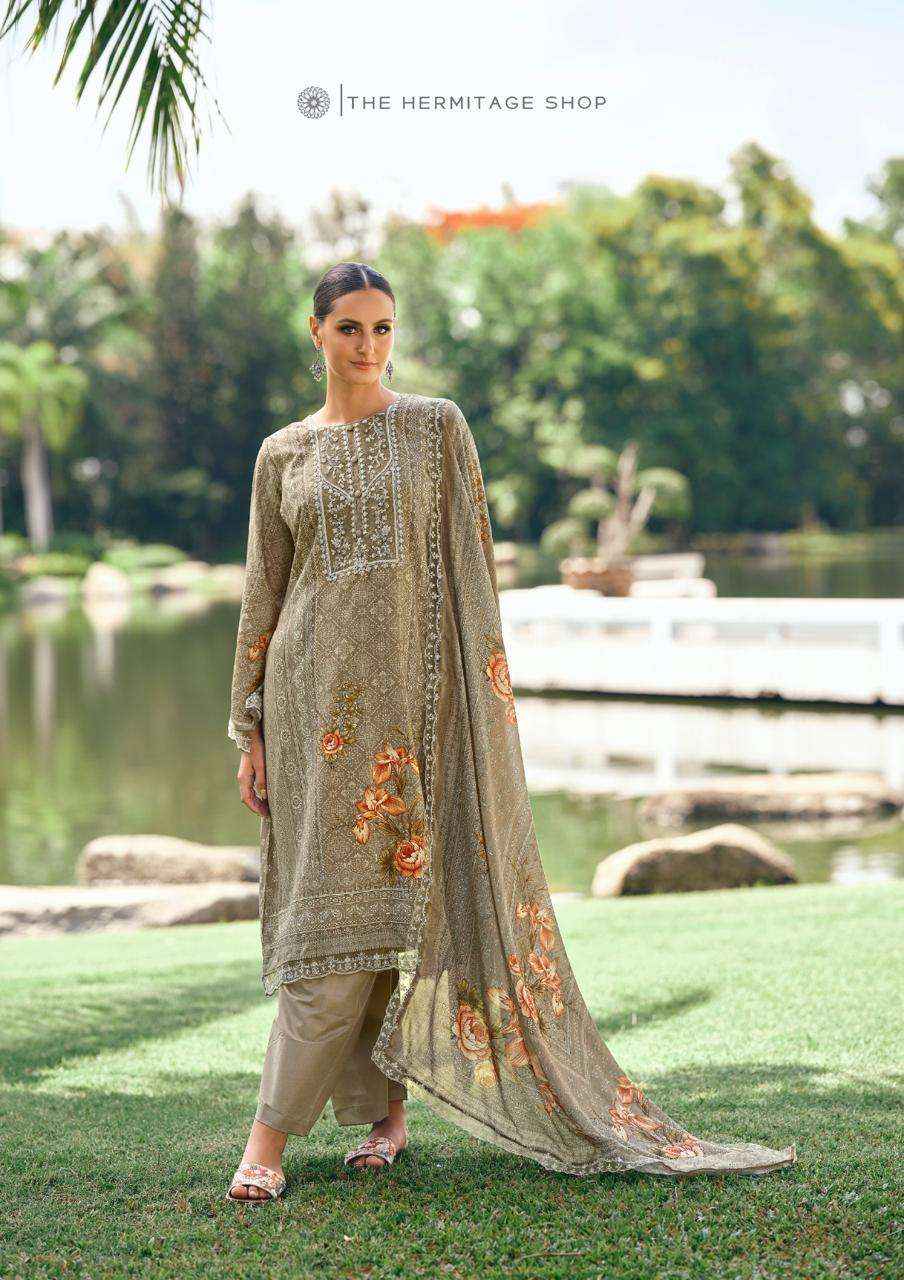 The Hermitage Shop Amahle Fancy Lawn Salwar Kameez _ Wholesale Online Shopping ( 6 Pcs Catalog )