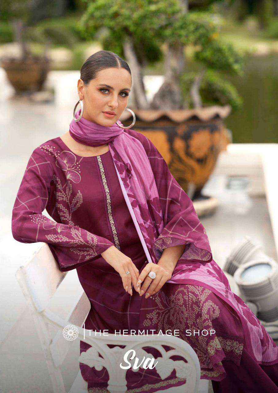 The Hermitage Shop Sva Digital Printed Fancy Lawn Suit _ New Collection At Wholesale Price ( 6 Pcs catalog )