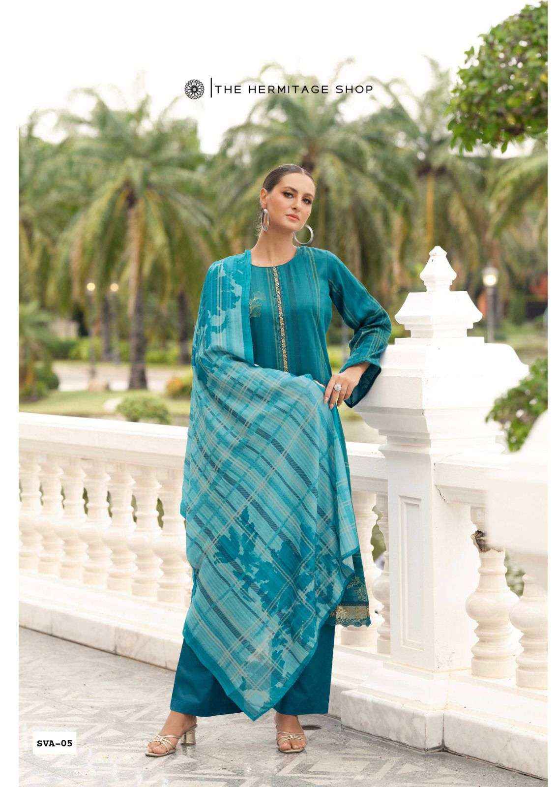The Hermitage Shop Sva Digital Printed Fancy Lawn Suit _ New Collection At Wholesale Price ( 6 Pcs catalog )
