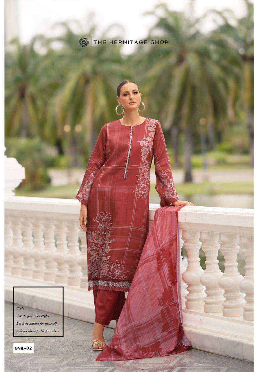 The Hermitage Shop Sva Digital Printed Fancy Lawn Suit _ New Collection At Wholesale Price ( 6 Pcs catalog )