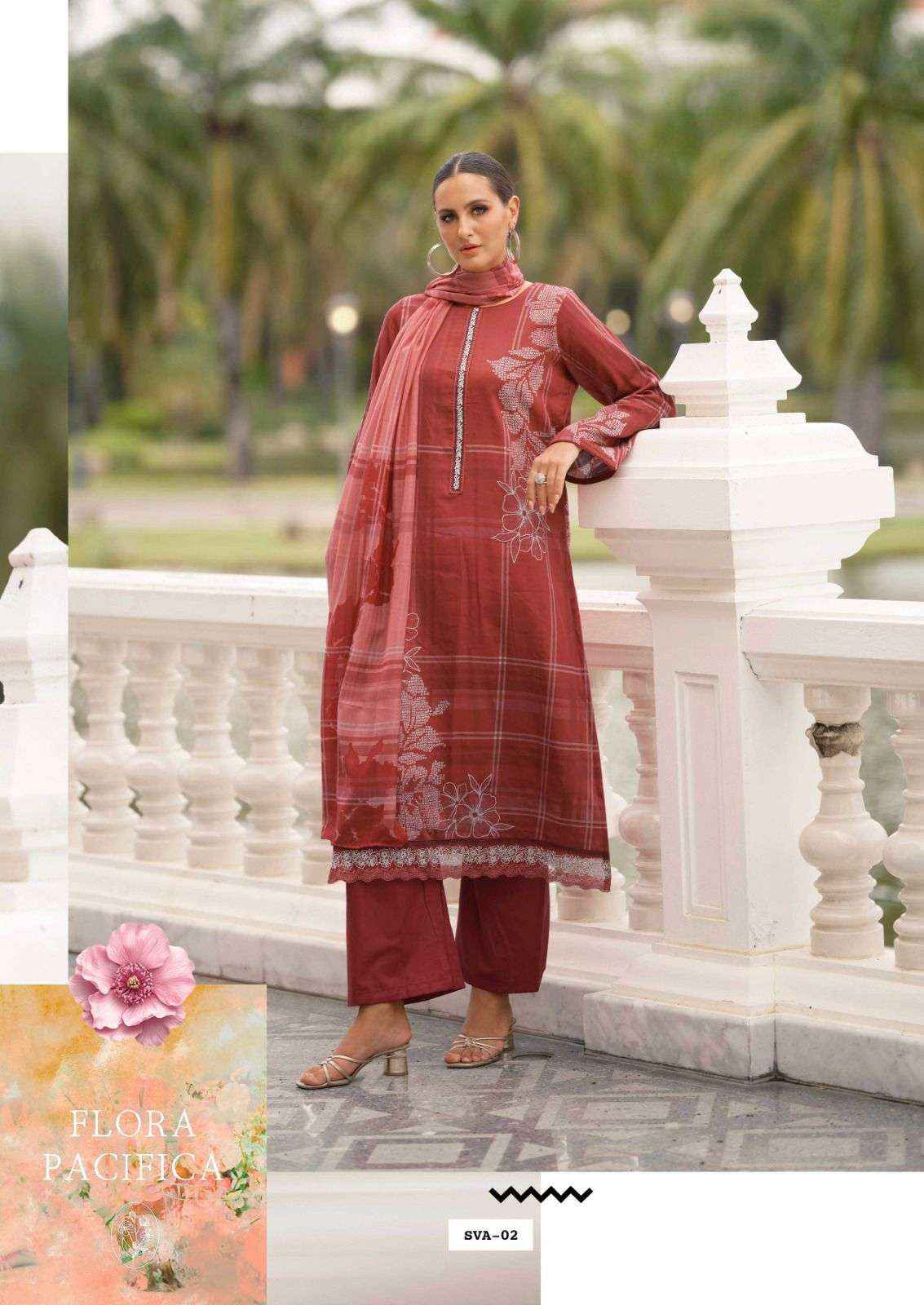 The Hermitage Shop Sva Digital Printed Fancy Lawn Suit _ New Collection At Wholesale Price ( 6 Pcs catalog )