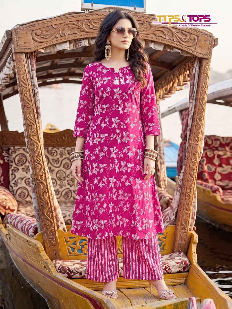 Tips & Tops Mannat Wholesale Price - Rayon Kurti With Plazzo ( 6 pcs Catalogue )