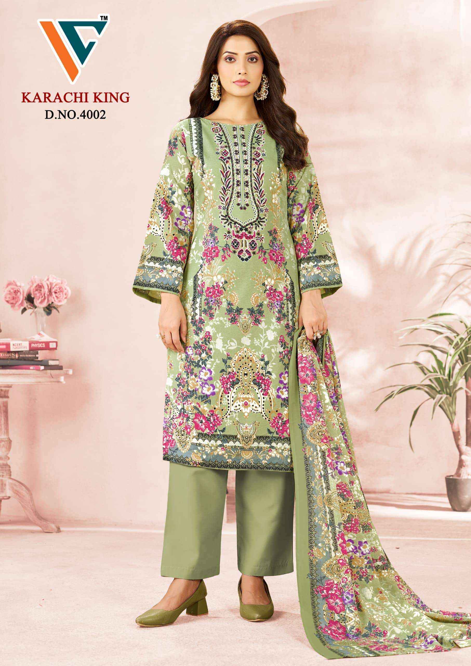Vandana Fashion Karachi King Vol 40 Printed Karachi Cotton Suit _ Surat Wholesale Market Price ( 8 Pcs Catalog )