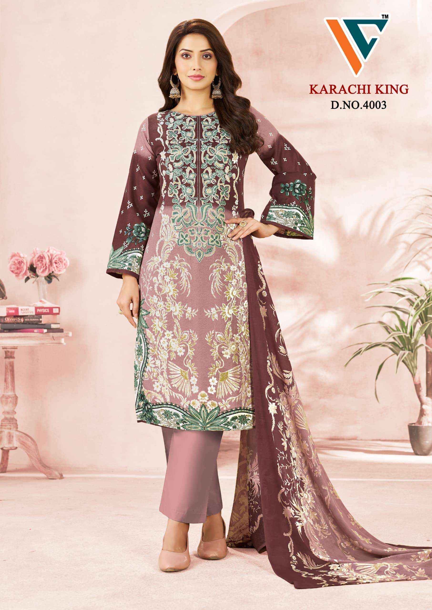 Vandana Fashion Karachi King Vol 40 Printed Karachi Cotton Suit _ Surat Wholesale Market Price ( 8 Pcs Catalog )