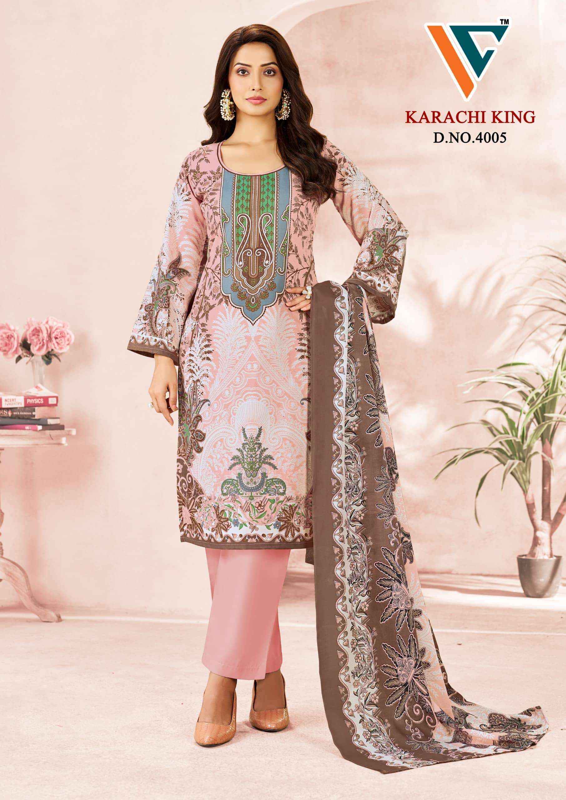 Vandana Fashion Karachi King Vol 40 Printed Karachi Cotton Suit _ Surat Wholesale Market Price ( 8 Pcs Catalog )