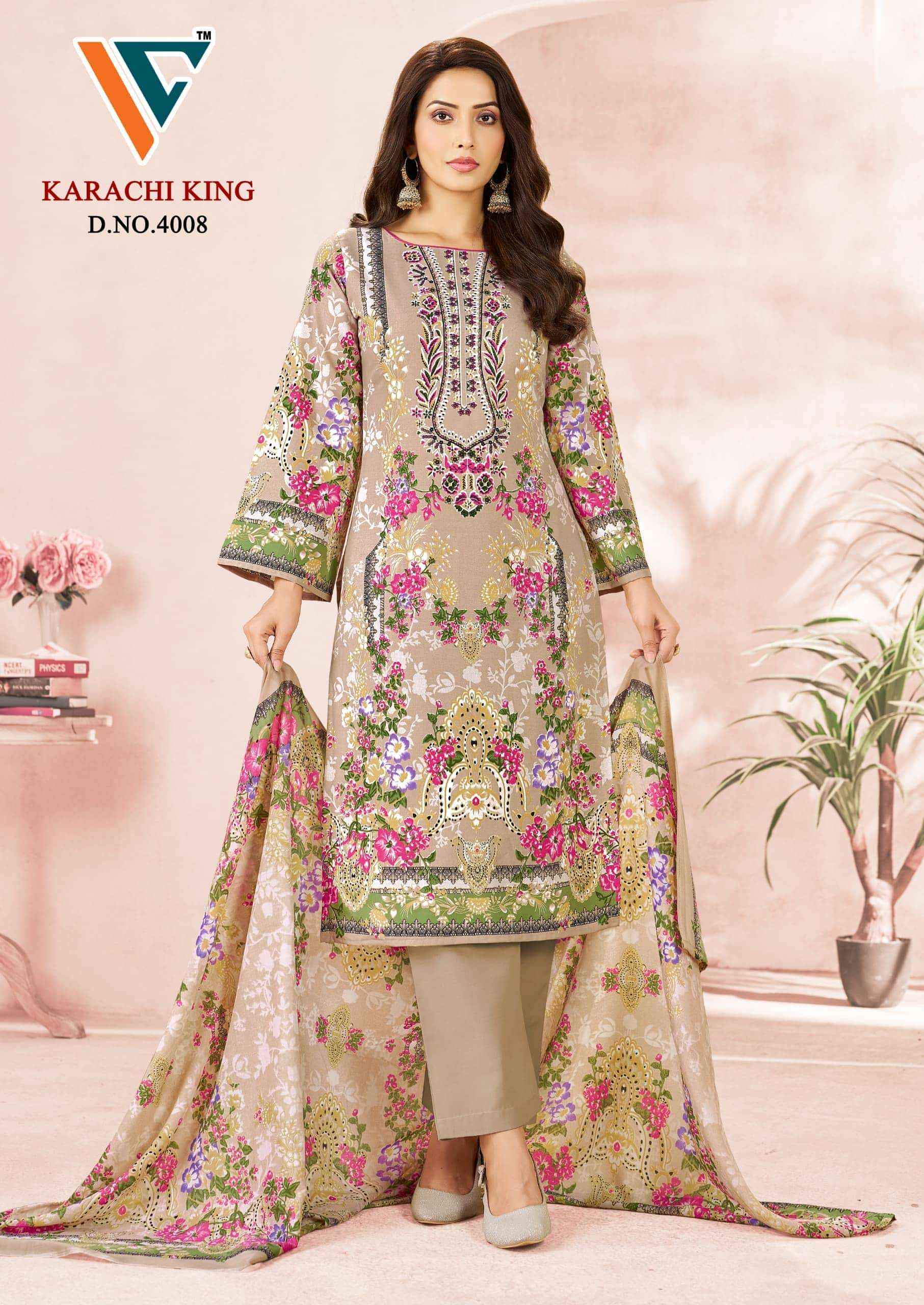 Vandana Fashion Karachi King Vol 40 Printed Karachi Cotton Suit _ Surat Wholesale Market Price ( 8 Pcs Catalog )